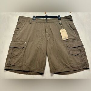 Ascend Men’s Cargo Shorts 44 Bungee Cord River Washed Outdoor Hiking Cotton NWT